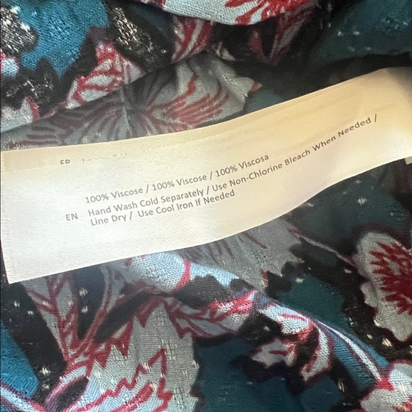 New - Band of the Free Josie Mixed Print Long Sleeve Top Peri Blue - Picture 6 of 6